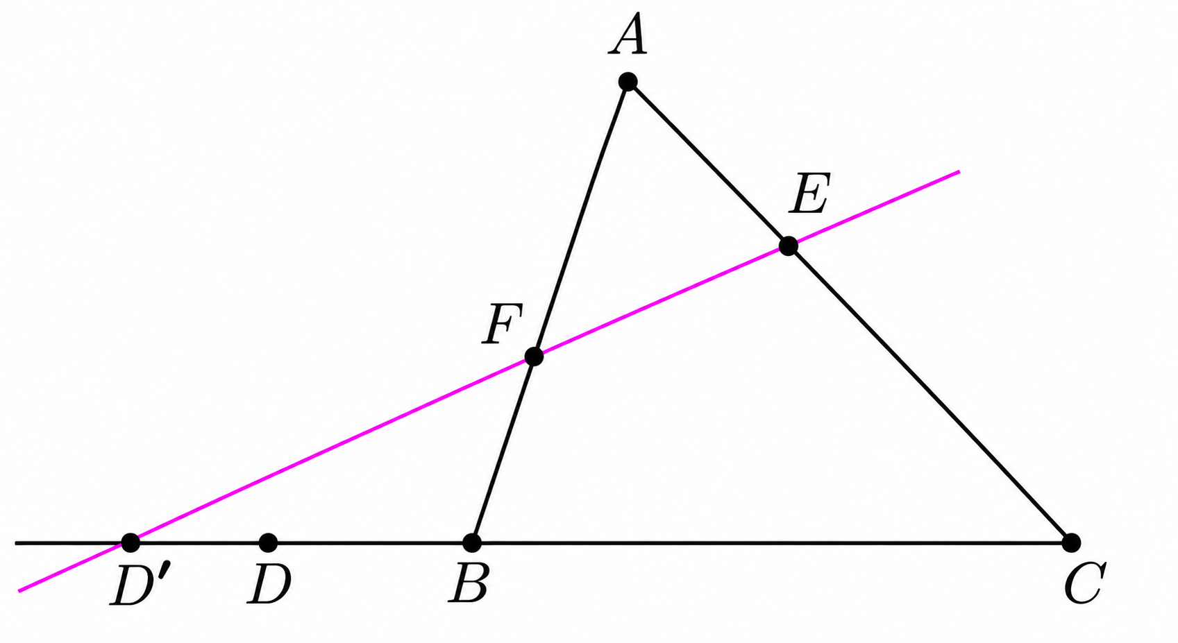 Converse of Menelaus' Theorem
