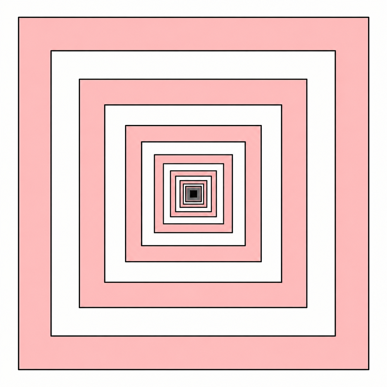 Nested squares with alternating shaded regions