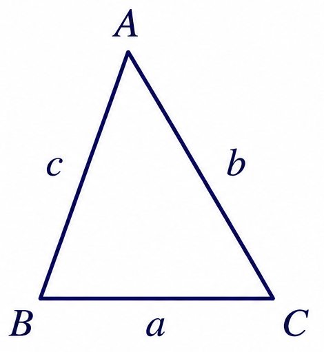 Triangle with sides a, b, c
