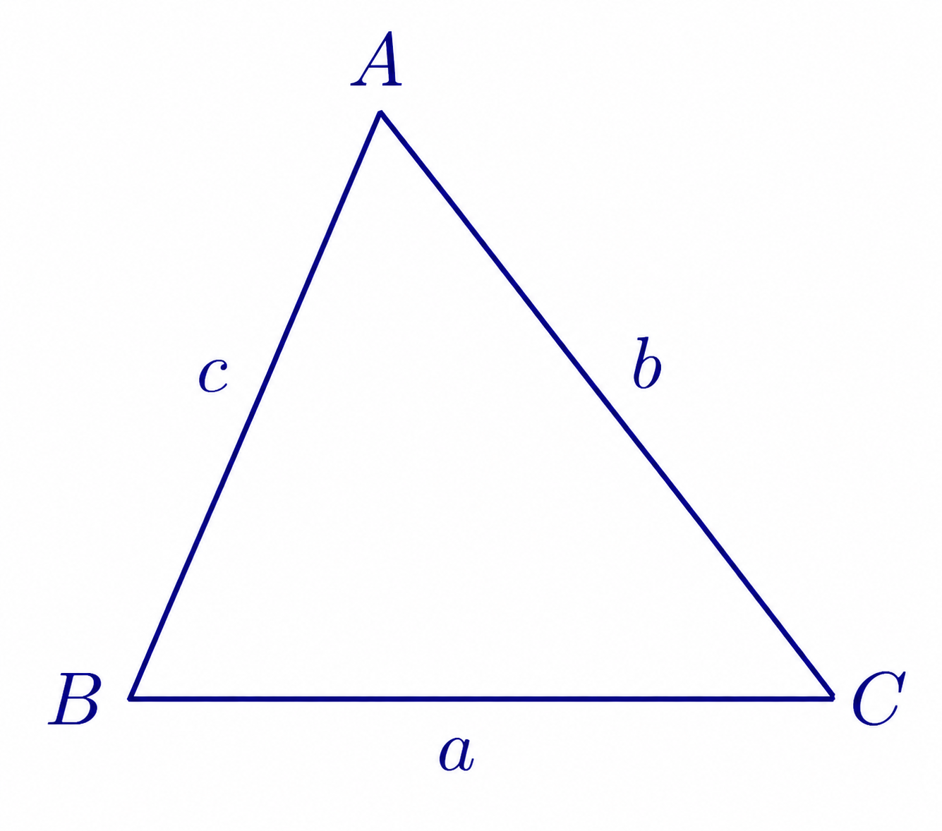 Triangle illustrating the Law of Sines