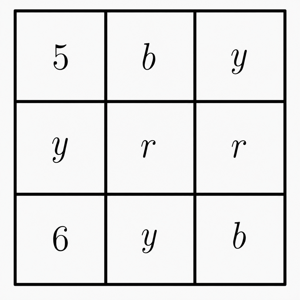 Case 4-1 where square 4 is yellow