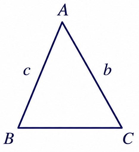 Triangle with sides a, b, c